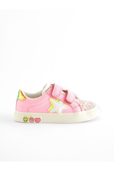 Next Baby Pink Star Patterned Sparkling Glitter Sneaker