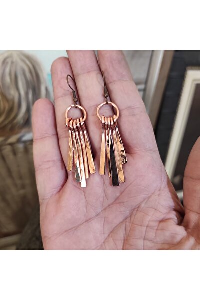 mba handmade jewelry Tattoo Copper Handmade Earrings - Pure Copper Authentic Earrings