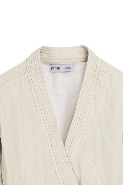 praye Tied Quilted Jacket Stone
