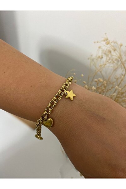 staınless steel Steel Bracelet with Heart/Star Charms