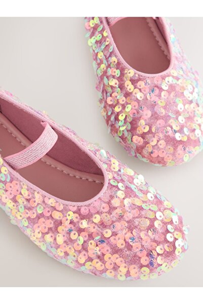 Next Baby Pink Sequin Ballerinas