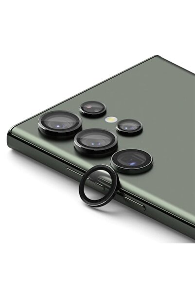 ALVAL Folie camera din sticla, compatibila cu Samsung Galaxy S24 Ultra, Negru