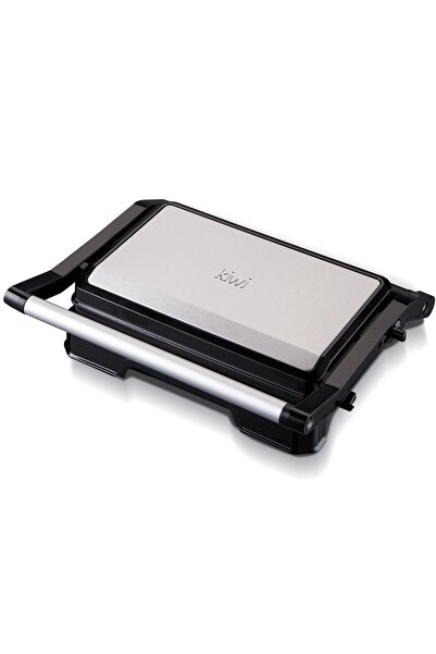 woodhub Paslanmaz Çelik 180° Açılan Izgara ve Tost Makinesi