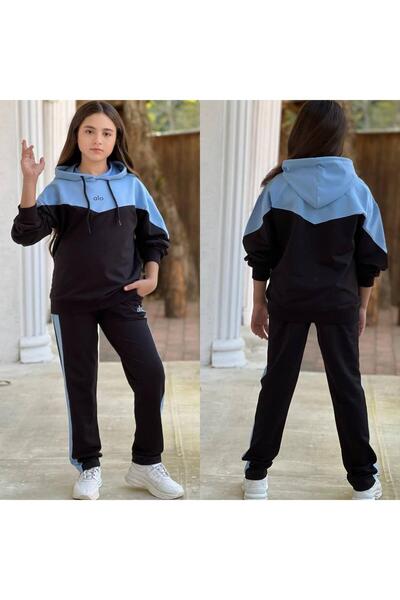 Kuzeyi Butik Girl's Alo Garson Piece Wide Leg Tracksuit Set