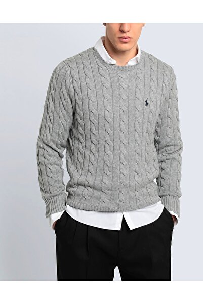 Ralph Lauren Golf Polo Ralph Lauren. Cable-Knit Cotton Jumper Round Neck Hair Knitwear Sweater