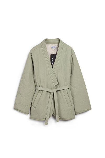 praye Καπιτονέ μπουφάν με κορδόνια πράσινο