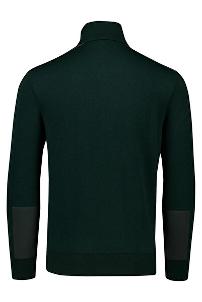 PAUL&SHARK Men's Regular Fit 100% Wool Long Sleeve Half Zip Knitwear Green Knitwear 15311131-852