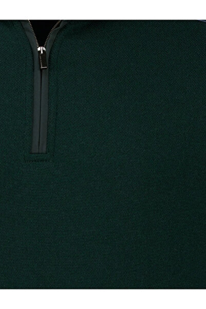 PAUL&SHARK Men's Regular Fit 100% Wool Long Sleeve Half Zip Knitwear Green Knitwear 15311131-852