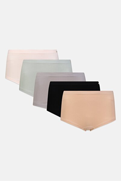 JASON WU ملابس داخلية نسائية قصيرة بشعار العلامة التجارية، 5 قطع، متعددة الألوان