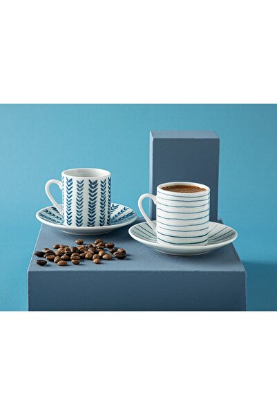 English Home Enda Porcelain 2-Piece Coffee Cup Set - 80 ml
