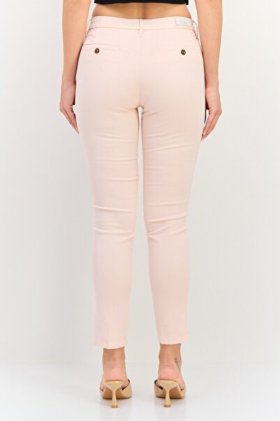 Reiko Women Chino Fit Solid Skinny Pants, Pink