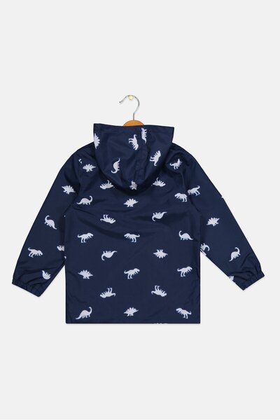 Carter's Kids Boys Animal Print Rain Jacket, Navy Blue Combo