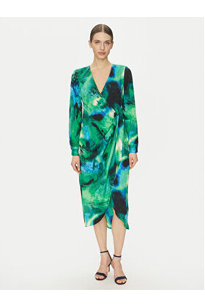 Dkny Γυναικείο Φόρεμα Κοκτέιλ DD4JYD34 Μαύρο, Πράσινο