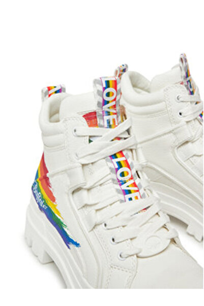 Buffalo Γυναικεία Μπότα Πεζοπορίας λευκά BUFFALO-1622570 WHR ΛΕΥΚΑ/ΟΥΡΑΝΙΟ ΤΟΞΟ