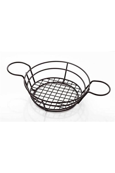 Empressco Siyah Yuvarlak Sunum Sepeti 21cm, Hamburger, Patates, Meyve için id...