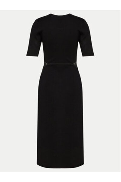 Dkny Γυναικείο Πλεκτό Φόρεμα P4AUAN33 Μαύρο