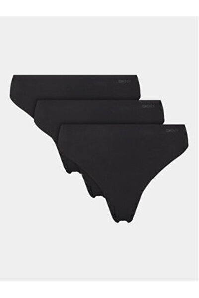 Dkny Γυναικείο σετ 3 ζευγαριών στρινγκ DK5026BP3 Μαύρο