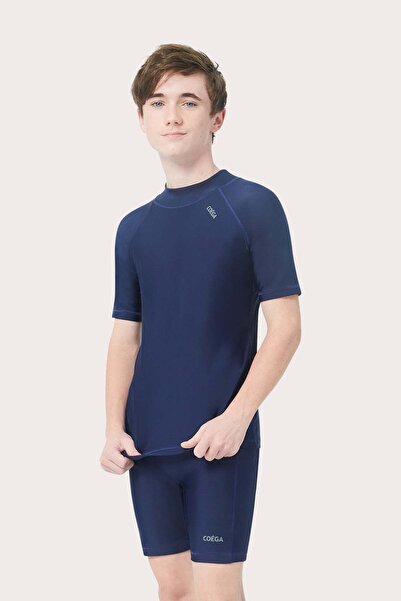 Coega Sunwear ملابس سباحة للشباب من قطعتين للجنسين - أزرق داكن