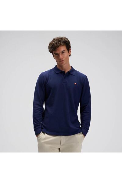 Ellesse EM582-NV Ανδρικό φούτερ με λαιμόκοψη πόλο - Μπλε ναυτικό
