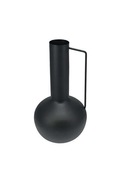 Gift Design Vază decorativă, din zinc, culoare neagră, 17x17x34,5 cm