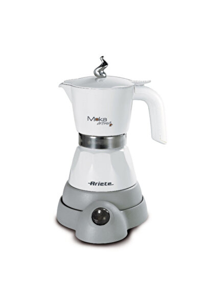 ARIETE Electric coffee maker MOKA AROMA 1358/10, 400W, 4 cups, Cordless, 360° rotating base, White
