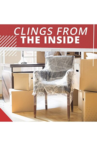 MARKQ [لفافة واحدة] غلاف بلاستيكي شفاف ممتد - غلاف منكمش شديد التحمل 500 مم للمنصات والتعبئة والنقل