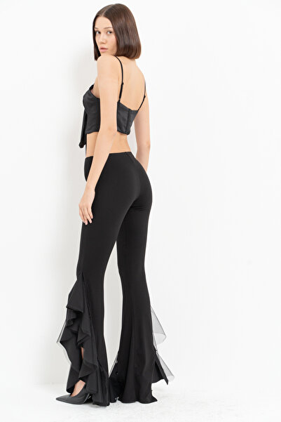 Kikiriki Black Lace Detailed Strappy Bustier