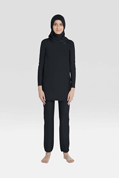 Coega Sunwear Girls Youth Modest Three Piece Swim Set - Black