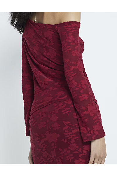 River Island bluză, roșu-cireș