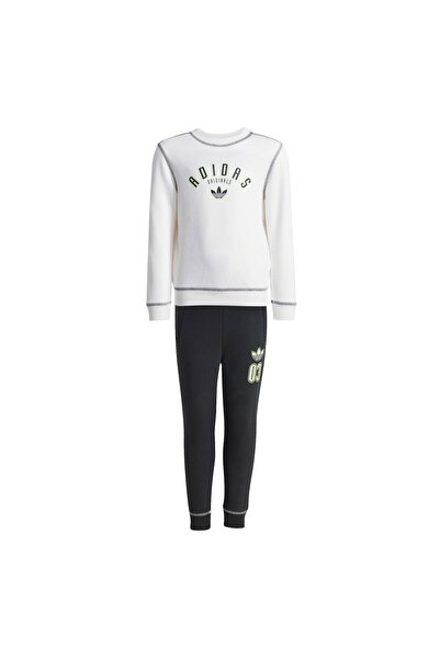 adidas CREW SET Çocuk Beyaz Eşofman Altı JX5261
