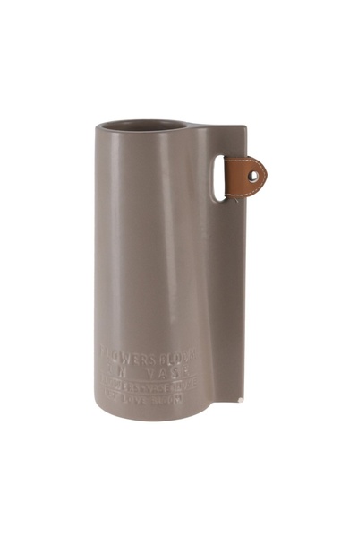 H&S collection Vază dolomit, finisaj taupe, 13x10,5x24 cm