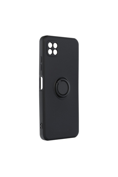 Optim Solution Husa de silicon pentru Samsung Galaxy A12, Magnetic Ring Holde...