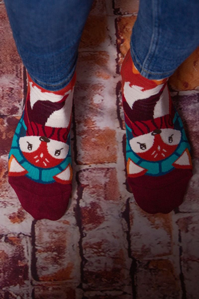 Pirin Hill Sosete bambus de craciun Comfort Feet Socks CHRISTMAS FOX