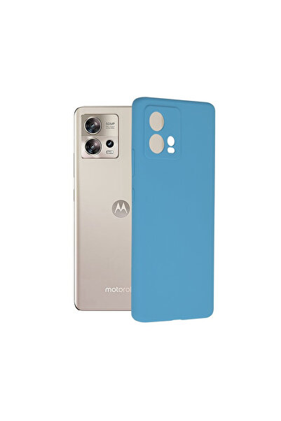 Optim Solution Husa de silicon TPU cu Microfibra pentru Motorola Edge 30 Fusi...