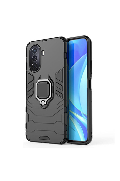 Optim Solution Калъф за Huawei Nova Y70, Army Shield, Armor, Държач за пръсте...