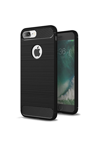 Optim Solution Θήκη ανθεκτικός σε άνθρακα για Apple iPhone 8 Plus, σχεδιασμός Fiber, αντικραδασμική, μαύρο τιτανίου