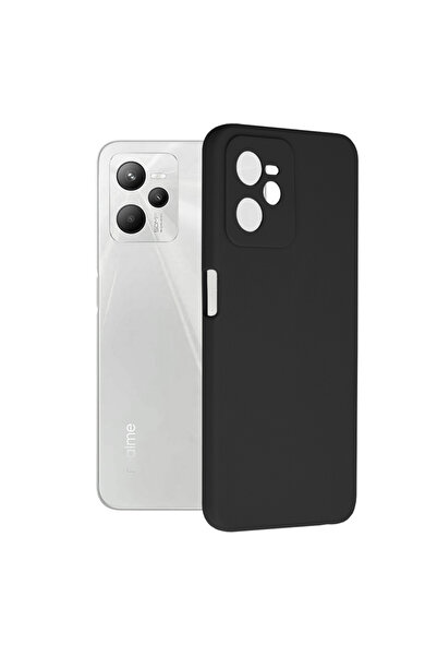 Optim Solution Husa Protectie Double Structure pentru Realme C35 / Narzo 50A Prime, Microfibra, Negru Titan