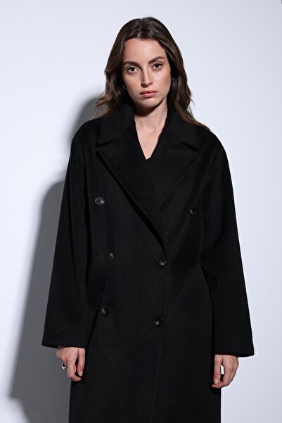 Antioch Black Double Breasted Women's Coat