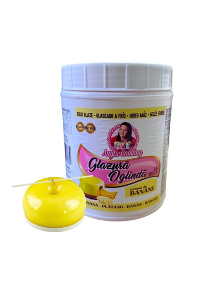 Anyta Cooking Glazură Oglindă Rece - Galben Deschis cu Aromă de Banană - 1 kg -