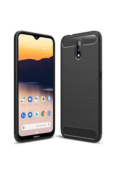 Optim Solution Husa Carbon Resistance pentru Nokia 2.3, Fiber Design, Anti-So...