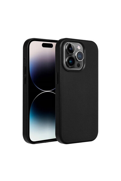 Optim Solution Husa MagSafe Colorat pentru Apple iPhone 15, Leather Case, Mag...