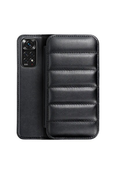 Optim Solution Husa Flip Puffer pentru Xiaomi , Functie de stand, Negru