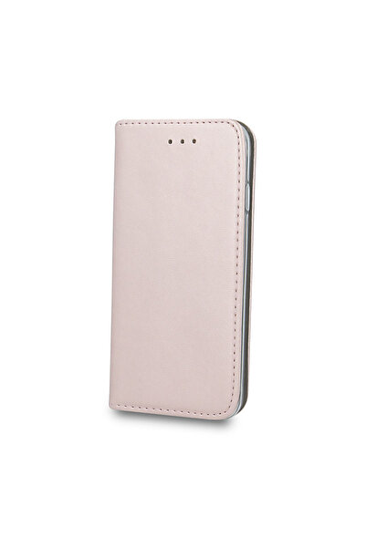 Optim Solution Husa Flip din Piele PU pentru Apple Iphone 14, Inchidere Magnetica, Tip Carte, Rose Gold
