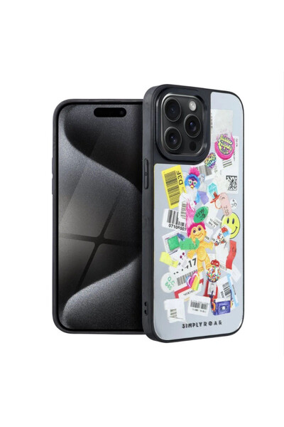 Optim Solution Husa Mirror Flash pentru Apple Iphone 15, Barcode Design, Mult...