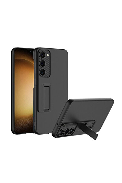 Optim Solution Husa de TPU pentru Samsung Galaxy S23 Plus, Fiber Carbon, Perfect Slim Fit, Optim Solution, Negru