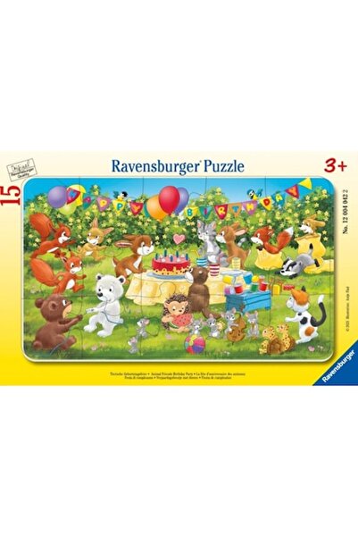 RAVENSBURGER Puzzle for children 2D with frame, Ravensburger, forest animals, 15 pieces, ecological, 3+ years