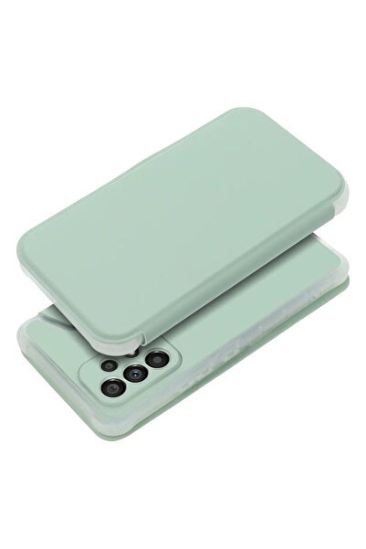 Optim Solution Husa Flip din Piele PU pentru Samsung Galaxy S23 Pluse, Suport Card, Verde Deschis