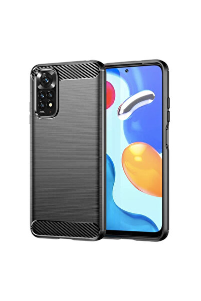 Optim Solution Husa de silicon pentru Xiaomi Redmi Note 11/11s, Fibra de Carb...