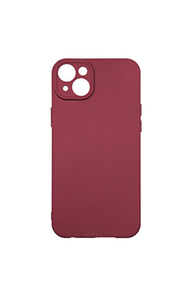 Optim Solution Husa din silicon pentru Iphone 14 Plus Interior Microfibra, Protectie Camera, Visiniu