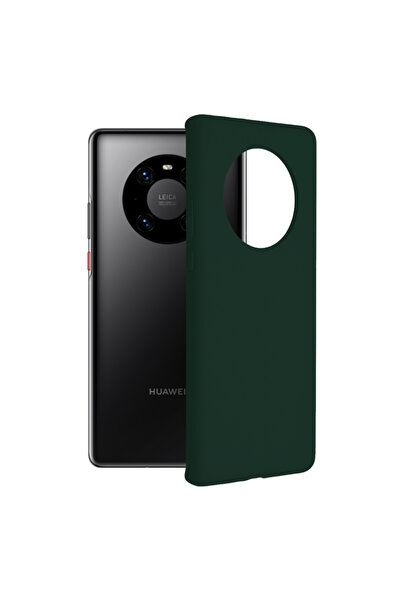 Optim Solution Husa Protectie Double Structure pentru Huawei Mate 40 Pro, Microfibra, Verde Oxford